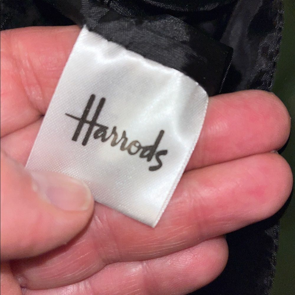Harrods London Knightsbridge Small Pvc Vinyl Tote Carrier Shopping Bag Green — image 6 of 7